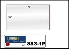 100 Lindner 883-1P Protective Sleeves Clear Sleeves 170x100 Mm For FDC Inter.