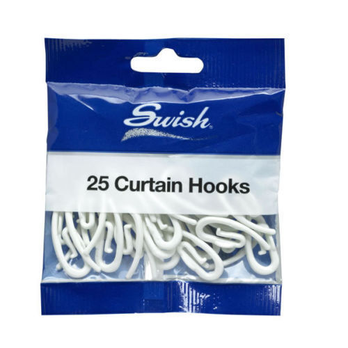 Swish 25 Hooks Hook for Curtain Blinds Curtain Hooks Shipping Italy - Picture 1 of 2
