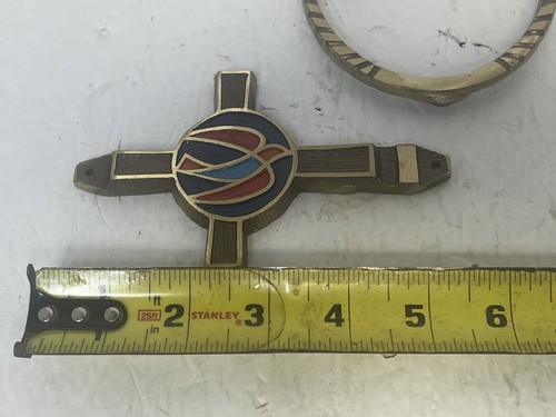 Vintage Terra Sancta Guild Enameled Brass MCM Cross Peace Dove DOOR KNOCKER 1969 - Picture 9 of 11