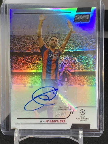 2021/22 TOPPS STADIUM CLUB CHROME XAVI AUTO /10 BLACK SSP - BARCELONA