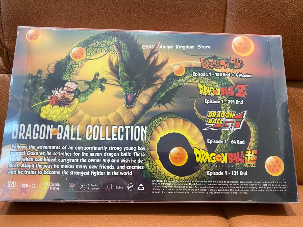 Dragon Ball,Ball Z,Ball GT,Ball Super Collection Complete Tv Series,639  episodes