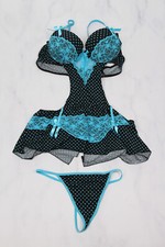 Polka Dot Plus Size Apron G-String Set