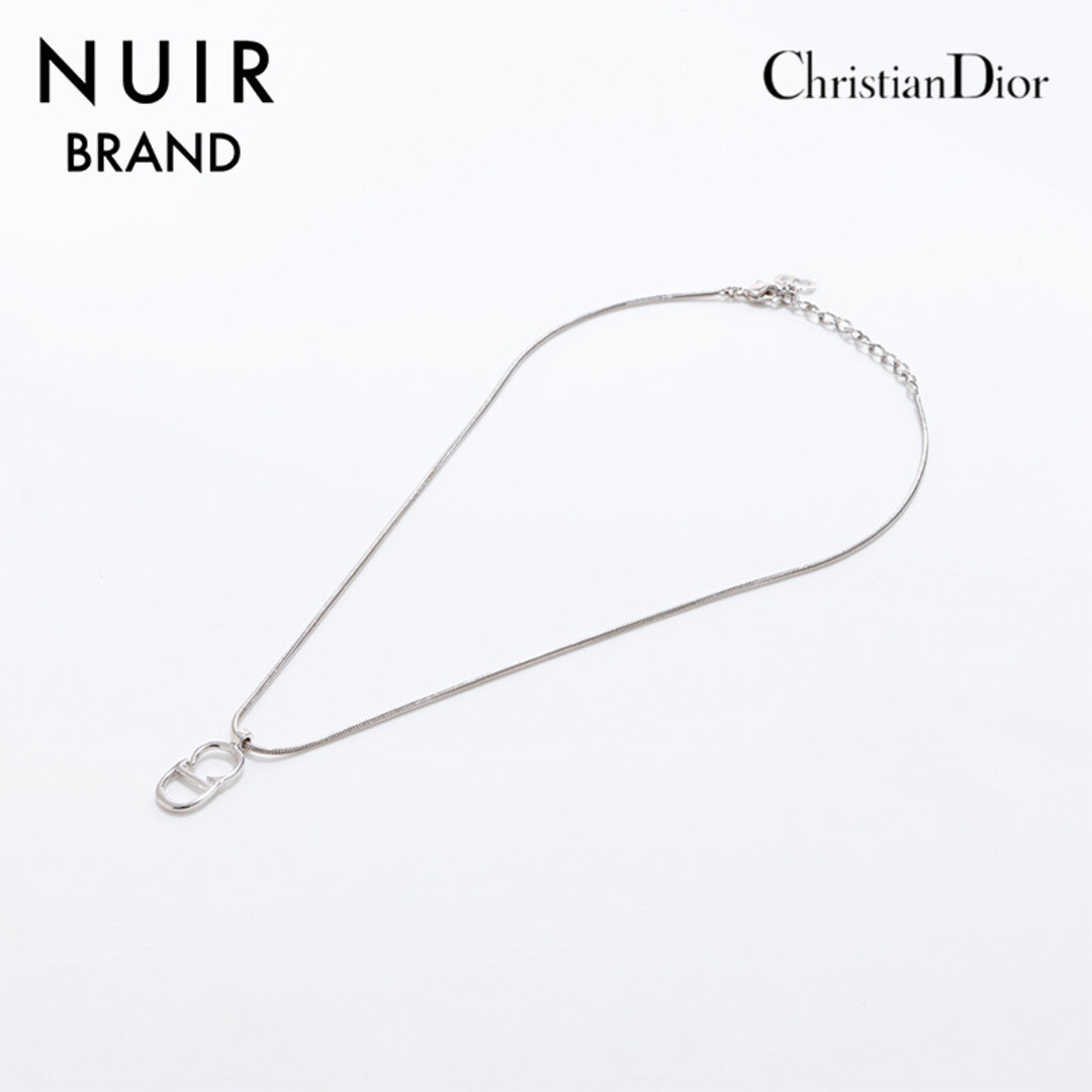 Christian Dior Vintage CD Logo Silver Necklace Choker Accessories