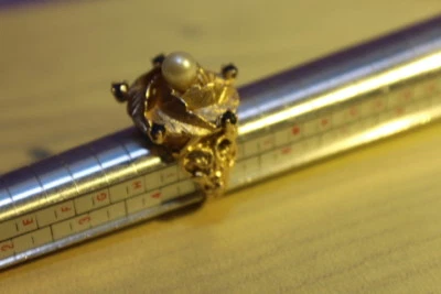 Damen Ring, Gelb Gold 8ct.  mit 1 Zuchtperle   *8082 2507 - Bild 1 von 4