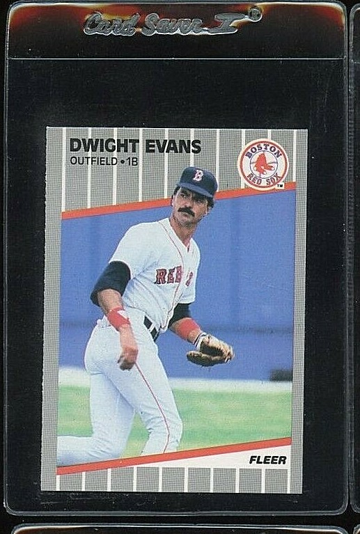 1989 FLEER GLOSSY #87 DWIGHT EVANS BOSTON RED SOX 