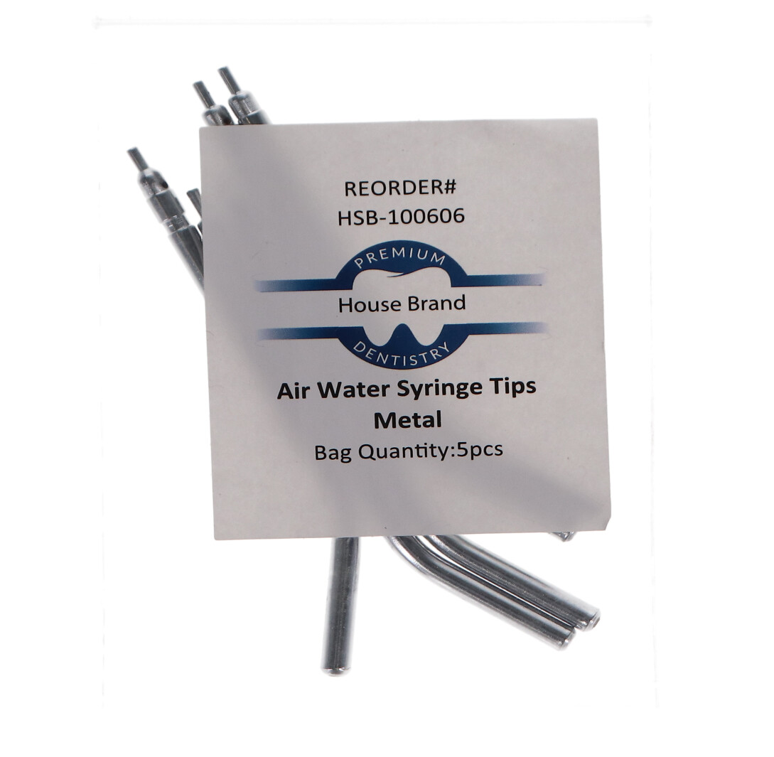 100606 3 Way Air/water Syringe Tips Metal 5/pk Holder Air Water Syringe ...