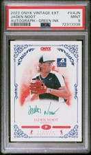 2022 Onyx Extended AUTOGRAPH Green Ink /50 JADEN NOOT Tigers LSU PSA 9 MINT