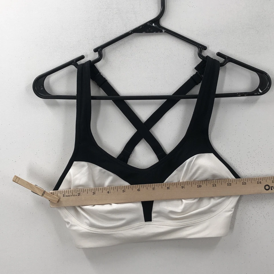 Sujetador Champion para mujer negro blanco correa ajustable espalda deportiva incorporado con curvas talla 26 Foto 2 de 4