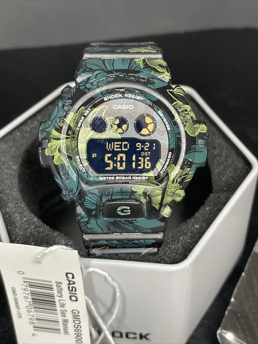 Casio G-Shock Floral Motif Watch GMD-S6900F-1 Limited Edition Rare Green