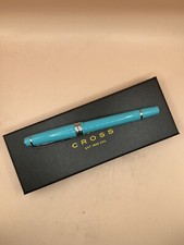 Cross Bailey Light Fountain Pen Teal with Chrome AT0746-6MS NEW In The Box