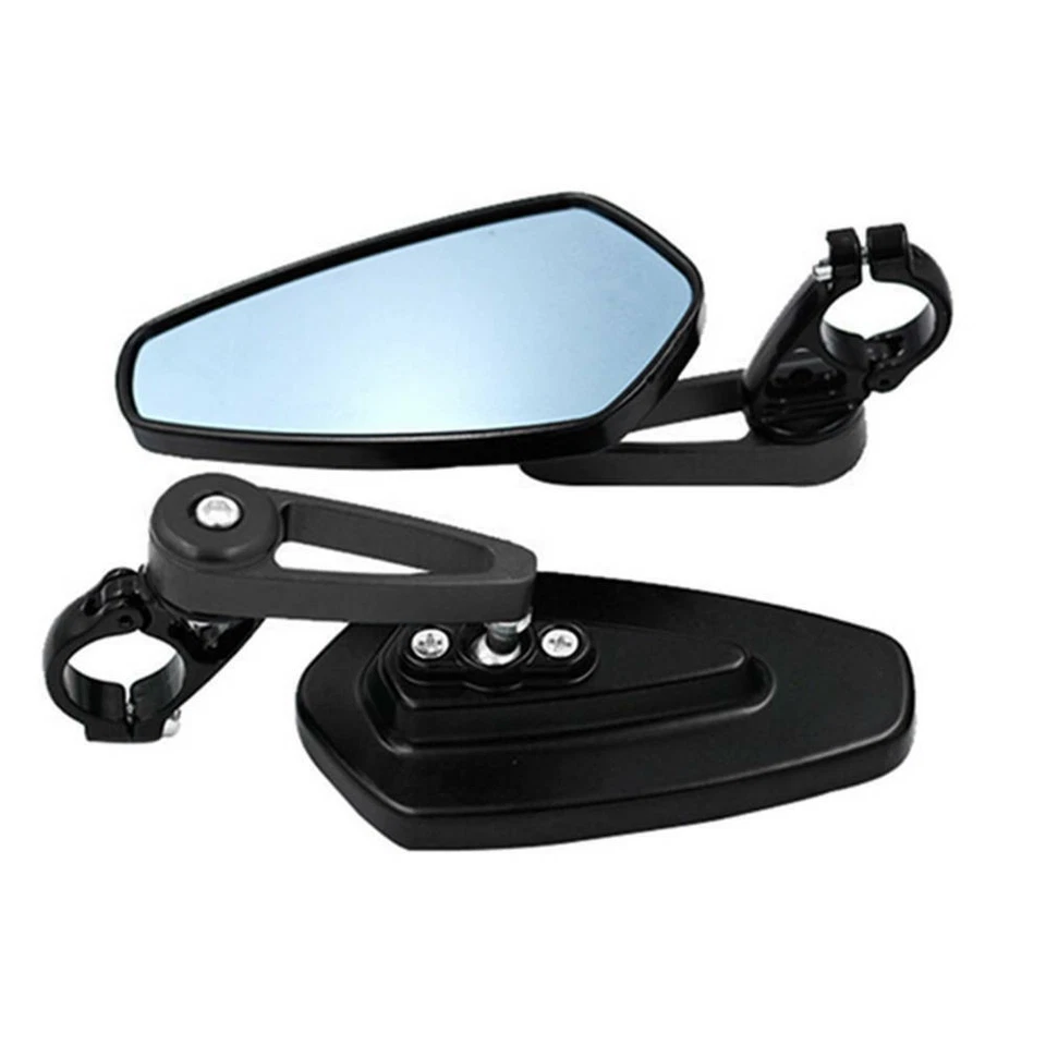Universal Blue Motorcycle Billet Aluminum 7/8" 22 Bar End Rearview Side Mirrors - Image 2 of 4