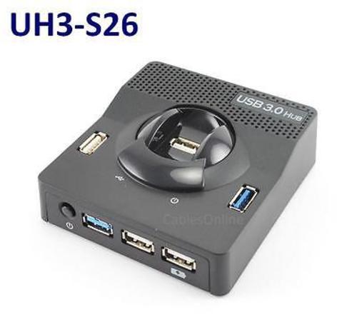 USB 3.0 Combo-Port Hub w/ Fast Charging Port for iPad/ iPod/ iPhone/ Tablet PC..