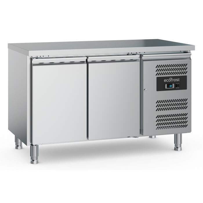 ESELSTAHL KÜHLTISCH 2 TÜREN 1360MM BREIT KÜHLTHEKE FÜR GASTRONOMIE