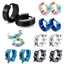 Hypoallergenic Surgical Stainless Steel Huggie Hoop Small Earrings for Men Women