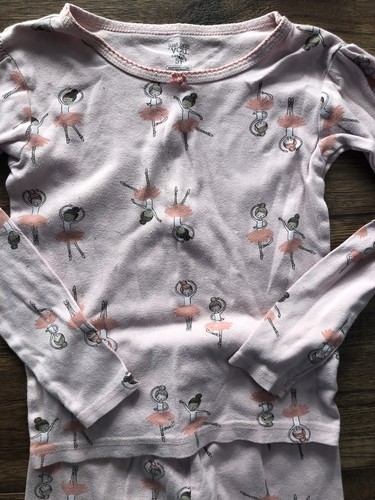 Girls Sleepwear Size 5 Kids 2 Piece Ballet Dance Pajama Set Just One You Carters - Picture 3 of 5