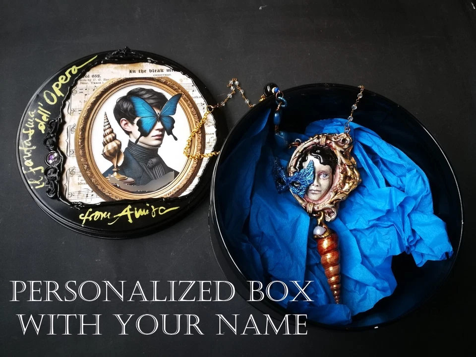 Fantasma de la Ópera Bisutería Muñeca Cabeza Colgante Actor Teatro Máscara Dije Foto 4 de 4