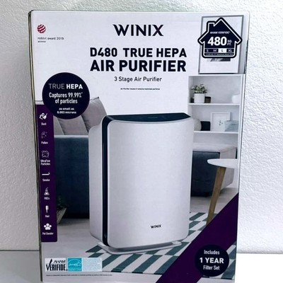 Winix D480 True HEPA 3-Stage Air Purifier, AHAM Verified for 480 Sq. Ft.