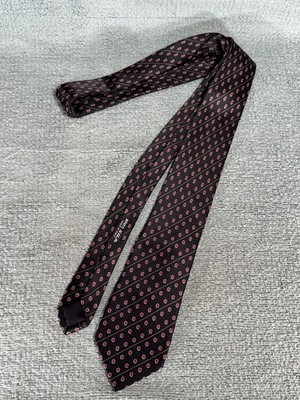 Richard Chamberlain Personally Owned & Screen Worn Black & Red Silk Necktie