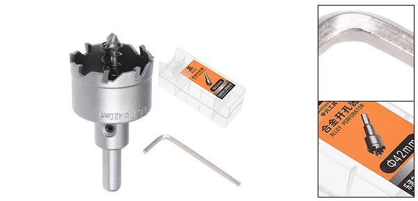 Carbide Hole Saw Cutter Drill Bit Stainless Steel 42mm