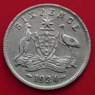 1924 Australia Sixpence — photo from another recent sale