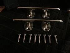 2-6" boat or dock cleats in beautiful stainless steel with stainless hardware