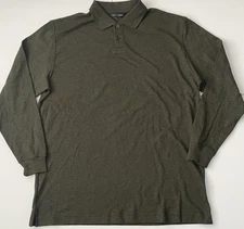 Scott Barber Men’s Long Sleeve Polo L 100% Pima Cotton Green Soft Luxury