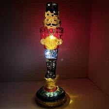 Mercury Glass Nutcracker Light-up Tabletop Holiday Christmas Decor In Box RARE 