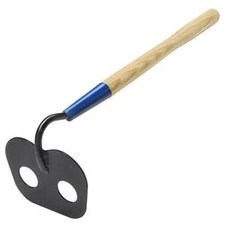 Kraft Tool BC229 6-1/2 in. x 4-3/4 in. Short Mortar Hoe with 21in. Wood Handle