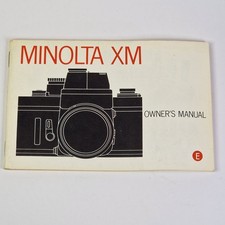 Minolta XM Camera Original Owners Instructions Manual, English, 1973