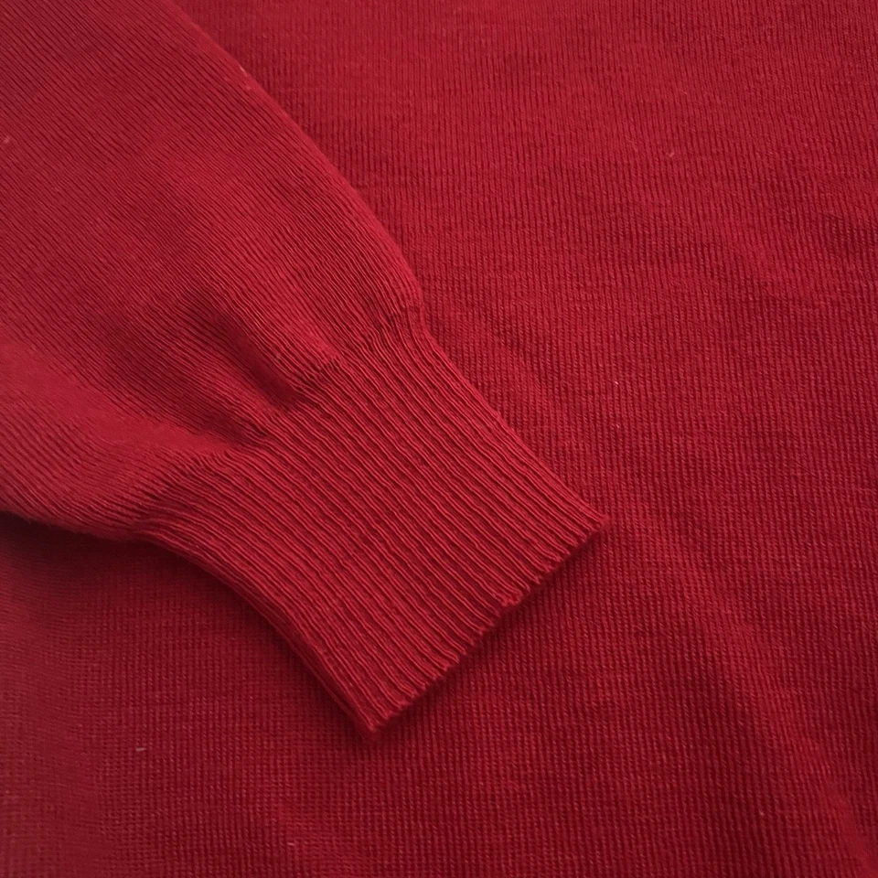 Saint James Locronan FISHERMAN SAILOR Red Crewneck SWEATER WOOL sz L FRANCE MADE - Image 4 of 4