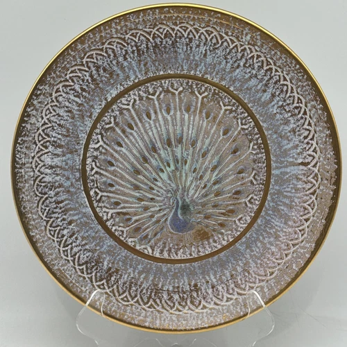 BEAUTIFUL STANGL POTTERY MCM PEACOCK FOR CD PEACOCK RARE 11" CHOP PLATE PLATTER