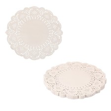 Paper Doilies, Round Lace Paper Placemats, 7.5" & 100 Pack & White