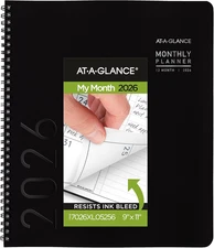 AT-A-GLANCE 2026 Planner, Monthly, 9" X 11", Large, Contemporary Lite, Black (70