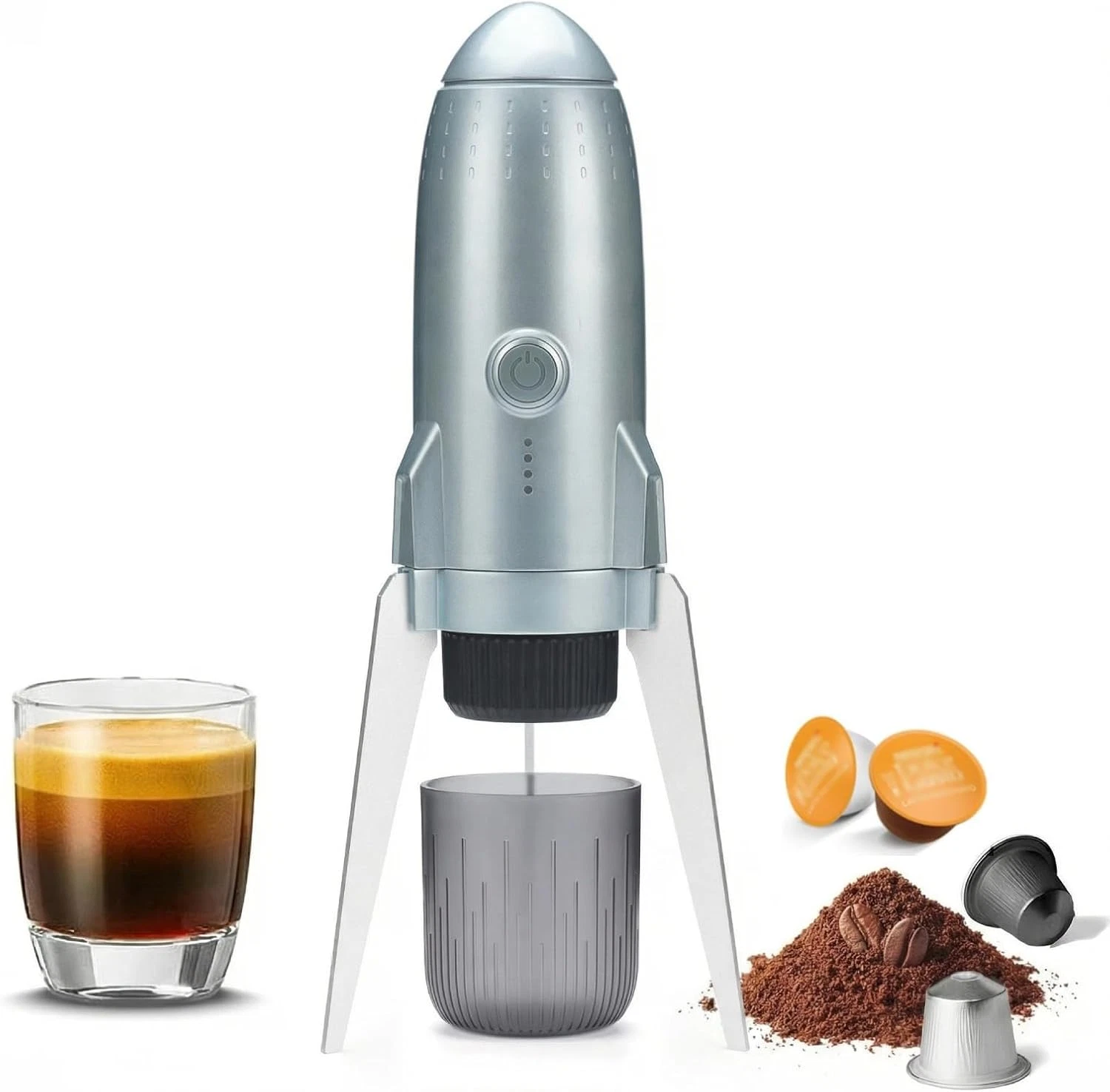 Portable Electric Espresso Maker - 3 in 1 Travel Coffee Machine for Camping