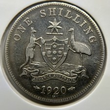 1920 Shillling Coin - Very Fine - Silver George V