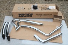 VANCE & HINES . LIGNE ECHAPPEMENT BIG RADIUS CHROME pour HARLEY DYNA .ref 26071