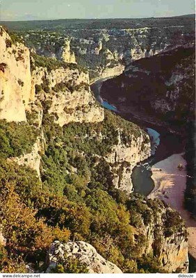 07 - Ardèche - Gorges de l'Ardèche - La Route Touristique, Blick auf die Gorges de