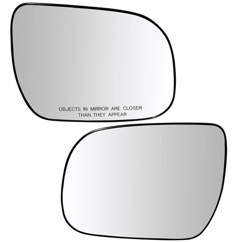 LH&RH Side Flat Heated Mirror Glass w/Backing Plate For 10-12 Toyota Highlander