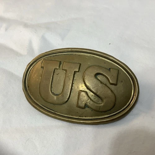 EXCAVATED US BELT BUCKLE  "ARROW HOOKS" w/PORTION BELT (PORT HUDSON)