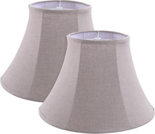 38029-2, Handsewn Bell Traditional Collapsible Spider Shade in Oatmeal Linen Fab