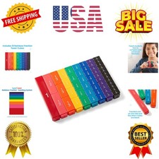 Rainbow Fraction Tower Cubes, Fraction Equivalency, Montessori Math Blocks Ma...