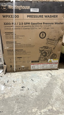 #ad #ad Westinghouse WPX3200 Wheel Mounted Pressure Washer 3200 PSI 2.5 GPM 25ft Hose $280.00