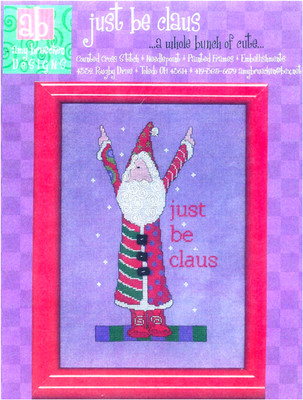 Amy Bruecken JUST BE CLAUS Cross Stitch Chart Leaflet w/ Buttons & Beads ~ Santa