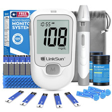 Blood Glucose Meter Kit 50 Test Strips 50 Lancets Blood Sugar Monitor mg/dL