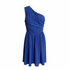 Express One Shoulder Pleated Mini Dress Blue Size 8