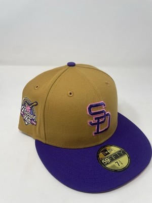 New Era San Diego Padres 7 3/8 Hat Tan/hot Pink 40th Anniversary Side Patch