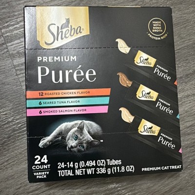 Sheba Premium Puree Cat Treats Lickable 24 Count Variety Pack