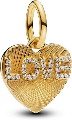 14k Gold-plated unique metal blend  Cubic Zirconia Clear Anhänger