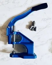 Hand Press Heavy Duty Eyelet Grommet Machine Punch Tool Kit 3 Dies With Grommets