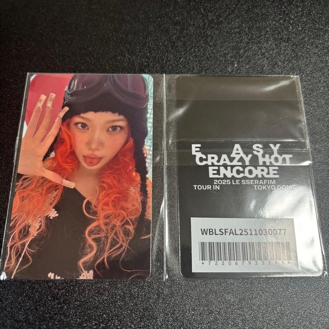 LE SSERAFIM CHAEWON EASY CRAZY HOT ENCORE Photocard PC Photo card